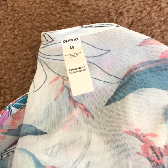 NWT Apana Light floral Jumpsuit Size M - Picture 6 of 7